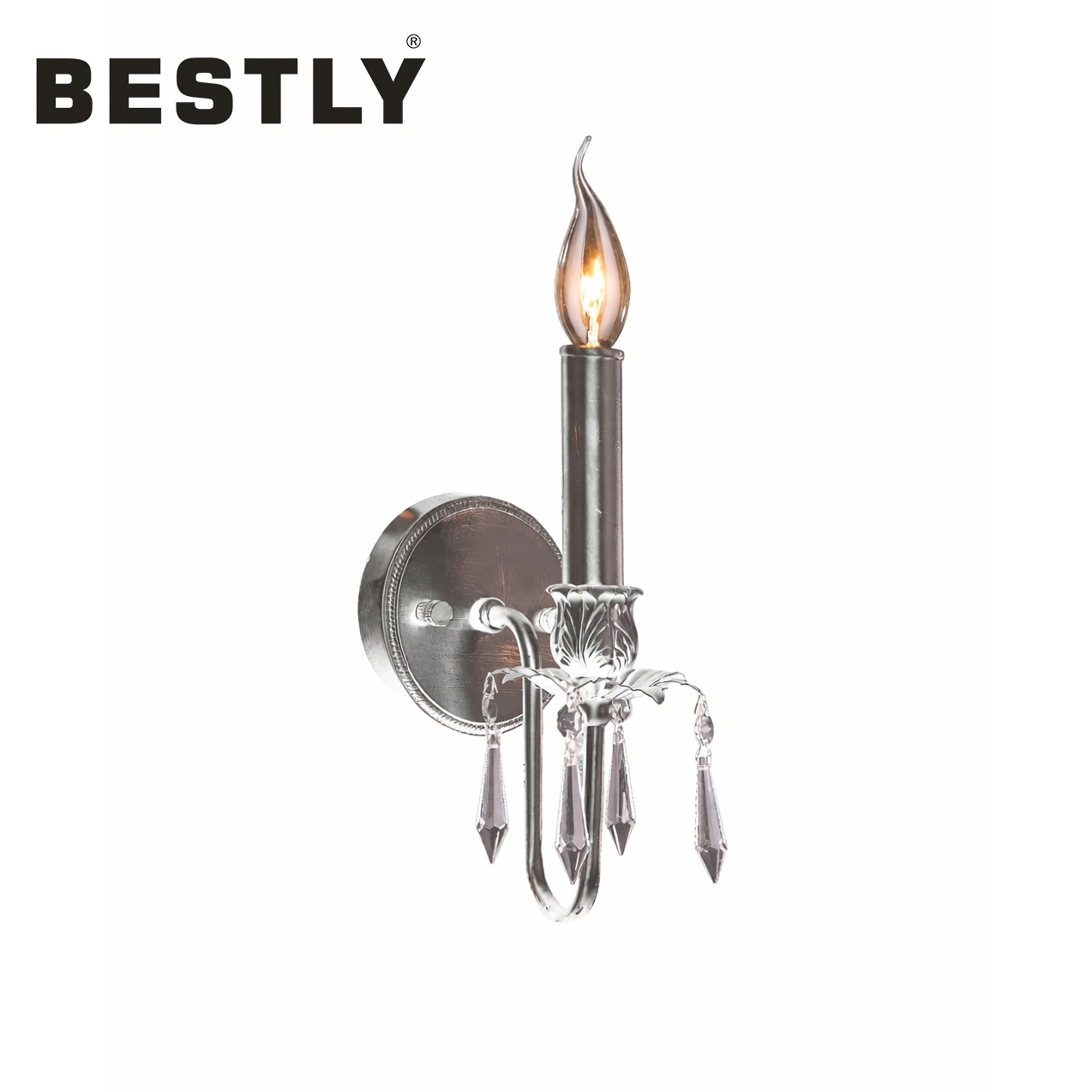 Elegant Crystal candle Wall Sconce Elegant Crystal candle Wall Sconce